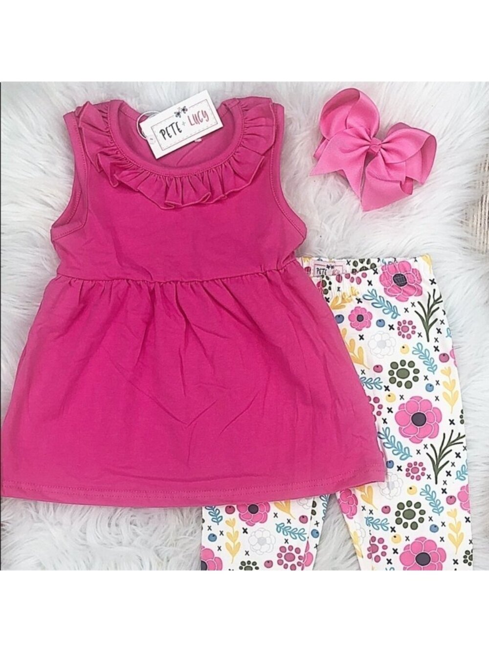Pete + Lucy Pink Floral Matching Set